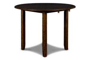 Gia - 3 Piece Dining Set (Dining Drop Leaf Table & 2 Chairs) - Brown - Faux Leather