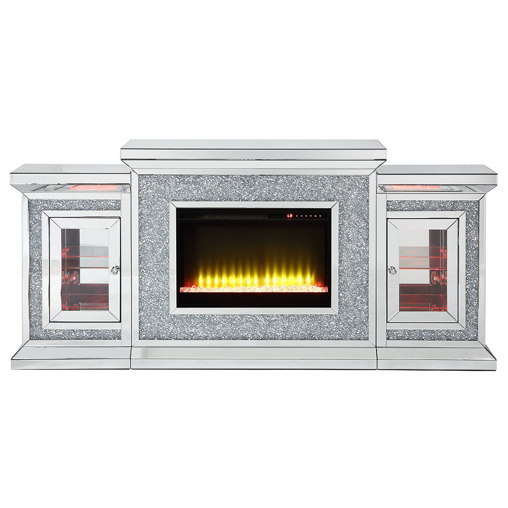 Noralie - Fireplace - Pearl Silver - 67-"