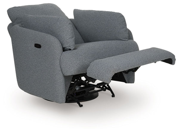 Alainmont Next-Gen Nuvella - Salt and Pepper - Swivel Power Recliner