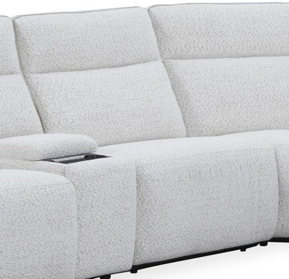 Lancaster features a zero-gravity power recline, adjustable power headrest, stylish track arms, and deep seats offering plush support. Its built-in USB and USB-C chargers make it easy to charge devices. The tilting console includes hidden cupholders, a wi