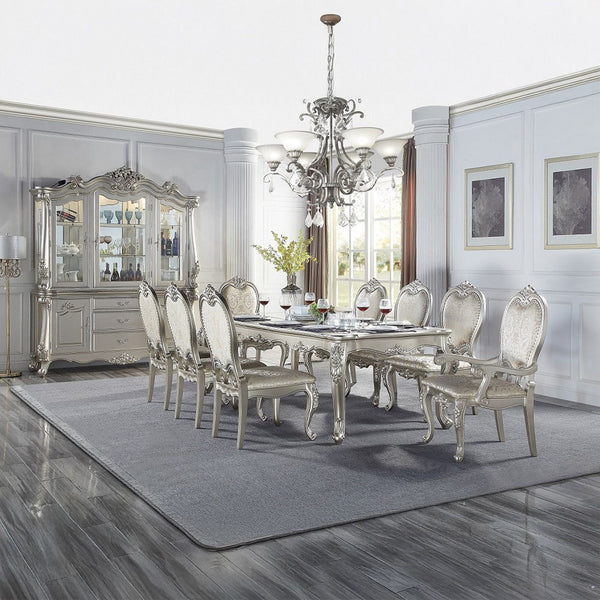 Bently - Side Chair (Set of 2) - Fabric & Champagne Finish