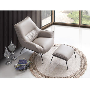 Jabel - Accent Chair & Ottoman - Khaki