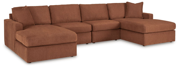 Looking cool and contemporary is great. But when it comes down to it, youâ€™re all about low-maintenance lounging. With the performance fabric on this sectional with chaise, cleaning spills is a breeze. And its customizable modular design caters to your e