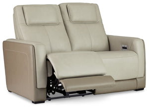  with two-tone upholstery in neutral hues creating subtly striking visual intrigue. And with one-touch reclining