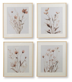 Bask in the beauty of botanical style. This wall art set is well-suited to casual spaces, with each piece featuring a unique floral design in muted beige, gray and blush tones. Hang these framed prints together to make a charming statement.<br/><br/><b>Pr