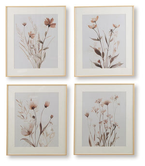Bask in the beauty of botanical style. This wall art set is well-suited to casual spaces, with each piece featuring a unique floral design in muted beige, gray and blush tones. Hang these framed prints together to make a charming statement.<br/><br/><b>Pr