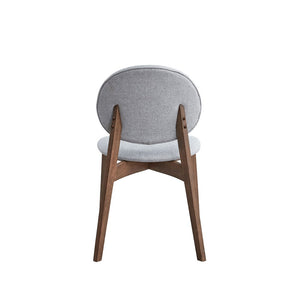 Hadasa - Side Chair (Set of 2) - Light Gray & Walnut Finish
