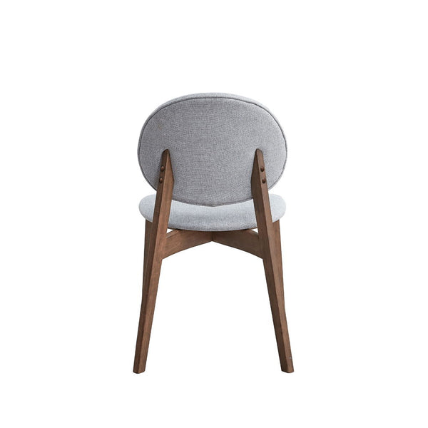 Hadasa - Side Chair (Set of 2) - Light Gray & Walnut Finish