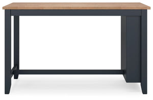 Gesthaven - Natural / Blue - Rectangular Dining Room Counter Table