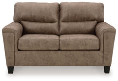This decidedly modern loveseat proves less is more, bringing simply inviting style to your living room. Take the guesswork out of decoratingâ€”its warm faux leather has a universal appeal, pairing with casual and contemporary aesthetics alike. All you nee