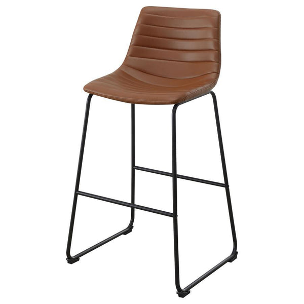 Zuni - Faux Leather Upholstered Bar Chair (Set of 2) - Saddle