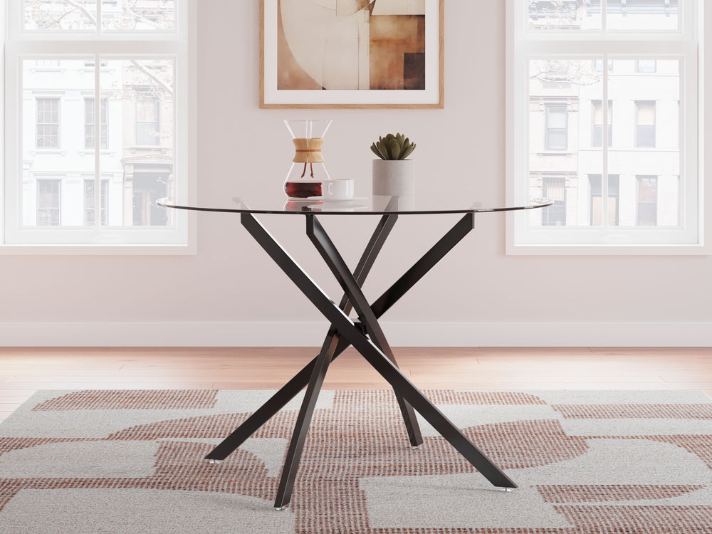 Youâ€™ll love the way this table masterfully complements the mod vibe of your dining room. A metal frame in a sleek gunmetal color adds eye-catching contemporary flair to the casual design. Made with everyday function in mind, its small stature expertly s