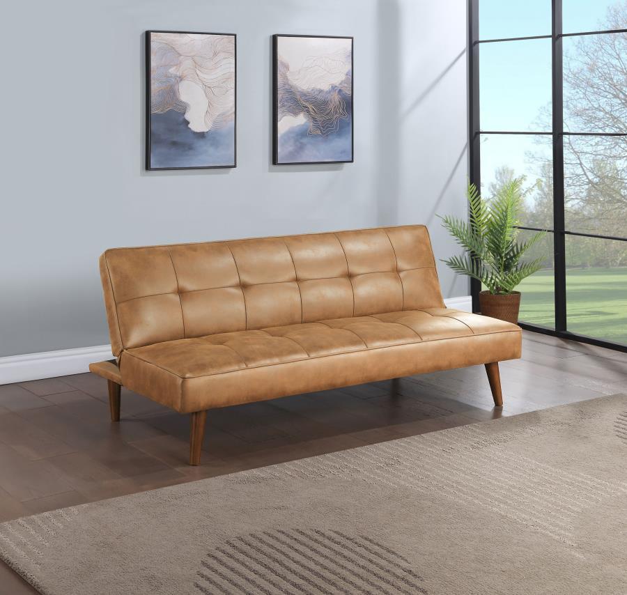 Whether you-'re looking for a great place to lounge or are hosting overnight guests, this modern convertible sofa is your hero. It-'s a streamlined silhouette with no arms, fitting itself into myriad spaces. Its sinuous springs deliver excellent comfort w