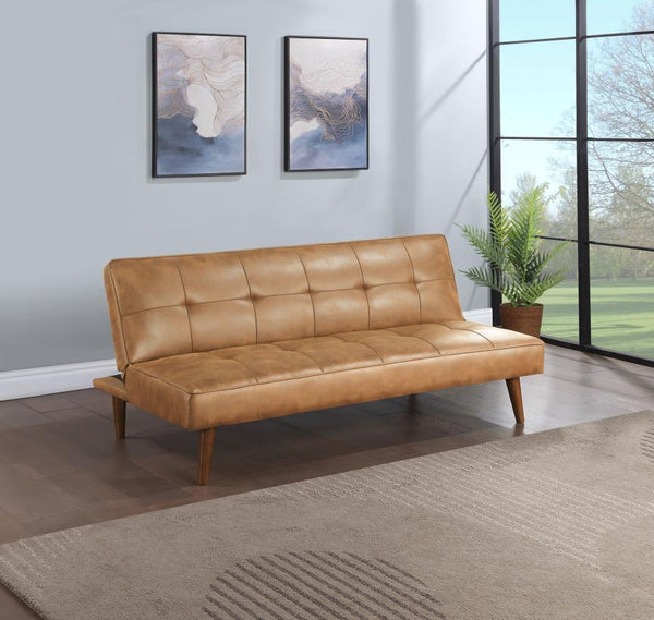  this modern convertible sofa is your hero. It-'s a streamlined silhouette with no arms