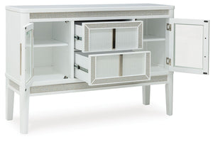  shimmering rhinestone accents and glass panel doors give this piece plenty of polish. Discreetly placed along the upper valance