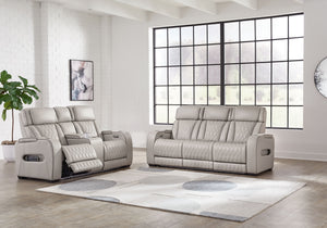 Ready to take your reclining experience to the next level? Then sit up and take notice. With this power reclining living room set, ultimate relaxation is at your fingertips. Experience the pure bliss of an air massage system and heated seats at the touch 