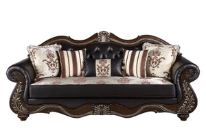  making it a luxurious addition to any refined living space. Expertly crafted from solid pine and adorned with premium polyurethane carvings