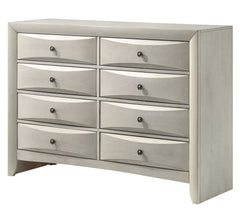 Optimize your bedroom with this innovative and stylish furniture collection, designed to blend modern functionality with sleek aesthetics. The centerpiece boasts a sophisticated headboard featuring built-in shelving and storage compartments, perfect for s
