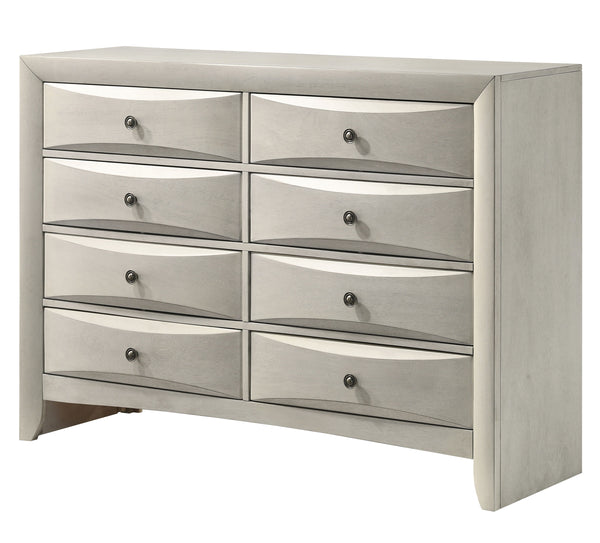 Optimize your bedroom with this innovative and stylish furniture collection, designed to blend modern functionality with sleek aesthetics. The centerpiece boasts a sophisticated headboard featuring built-in shelving and storage compartments, perfect for s