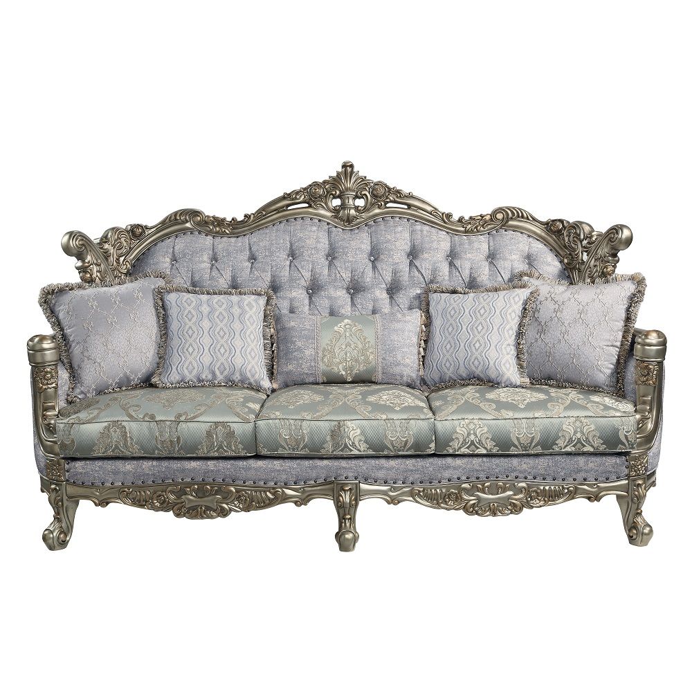 Seat Construction: Pocket Coil Wooden Inner Frame Loose Seat Cushion & Tight Back Cushion Accent Pillows Included Arched Backrest Foam Density: D28 Matching Occasional with Marble Top