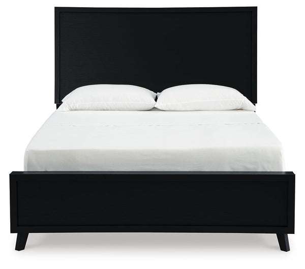 Danziar - Black - Queen Panel Bed