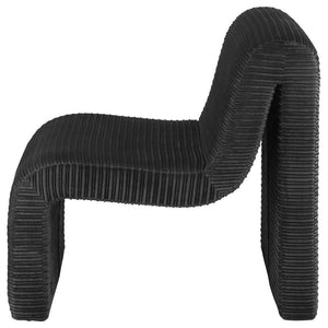 Drayton - Upholstered Curved Armless Accent Chair - Black