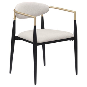 Alexis - Fabric Upholstered Dining Arm Chair (Set of 2) - Beige