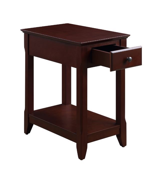 Classic and timeless without being garish. The wooden accent table shows it-'s elegant silhouette in a attractive finish. A storage drawer under the table top helps your hide odds and ends around the living area, with a bottom shelf for magazine or decora