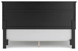 Lanolee - Black - California King Panel Bed