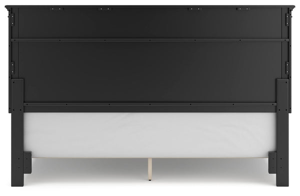 Lanolee - Black - California King Panel Bed