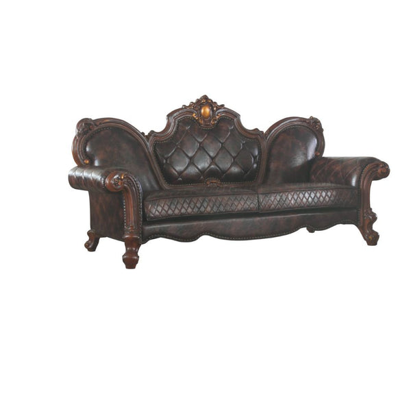  Oversized Crown & Raised Scrolled Trim: Antique Pearl w/Gold Brush (Backrest
