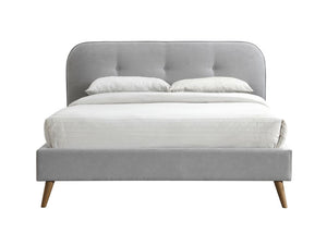 Graves - Eastern King Bed - Gray Fabric