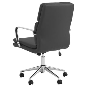 Ximena - Upholstered Adjustable Mid Back Office Chair - Black