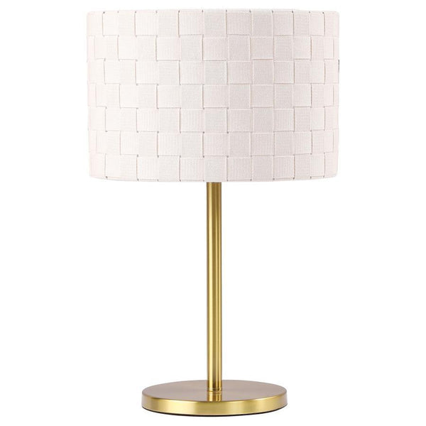 Itâ€™s all in the shade, an elegant texturized look that brings an exquisite element to your living room, entryway, or master bedroom. The Ramiro table lamp reflects careful styling for versatile use and a mix of old and new design motifs. Its gleaming go