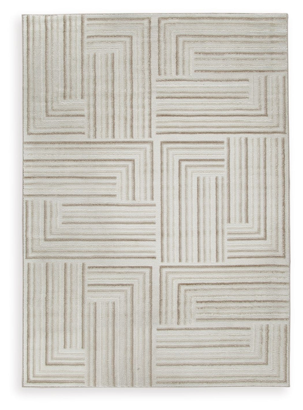 Looking for warmth and coziness in your home? This area rug is the ideal solution. With its high-low pile and neutral-hued geometric design, it seamlessly blends with both modern and traditional decor styles. Experience the inviting ambiance this rug brin