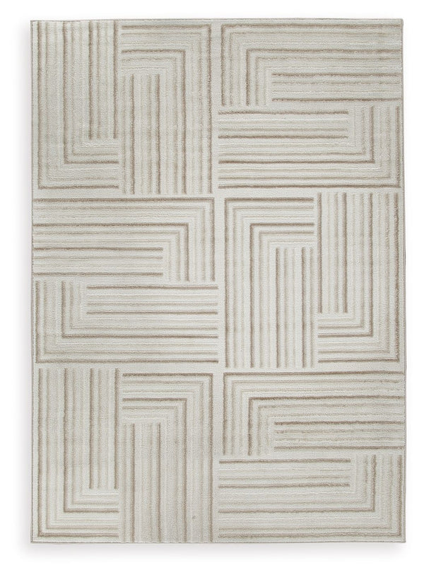 Looking for warmth and coziness in your home? This area rug is the ideal solution. With its high-low pile and neutral-hued geometric design, it seamlessly blends with both modern and traditional decor styles. Experience the inviting ambiance this rug brin