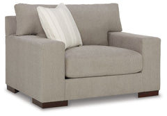 Classic comfort gets a mod twist with this oversized chair. Its minimalistic approach and structured silhouette bring a clean-lined design element to your living room. Sink into the positively plush cushions while relaxing solo, or curl up with a glass of