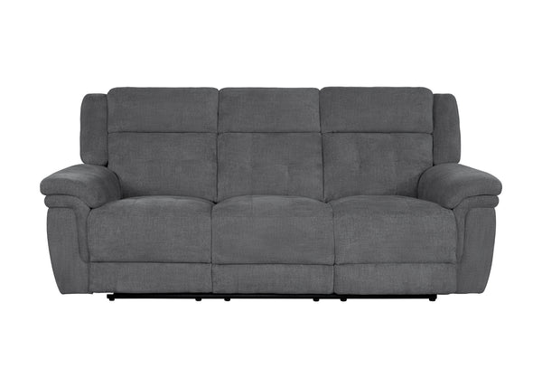 Richland - Bristol Grey Power Reclining Sofa Loveseat and Recliner