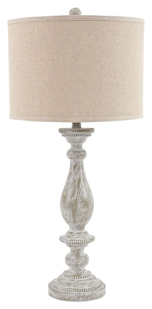Bernadate - Whitewash - Poly Table Lamp (Set of 2)