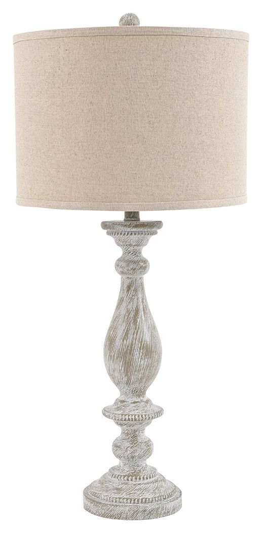 Bernadate - Whitewash - Poly Table Lamp (Set of 2)