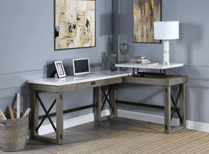 Talmar - Writing Desk - Marble Top & Weathered Gray Finish