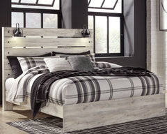 What a delightful take on rustic industrial style. Whether modern loft or modern farmhouse, this king panel bed makes itself at home. The wispy whitewash palette enhances without covering the grain for that weathered look you crave. Love to read in bed? Y