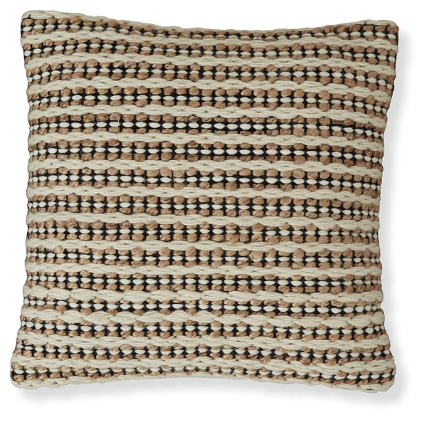 Bring some of your natural sensibilities indoors with this pillow. The handwoven stripe design in neutral hues stuns with its simplicity. Brimming with organic beauty, it adds an air of authenticity to your decor.<br/><br/><b>Product Features</b><ul><li>F