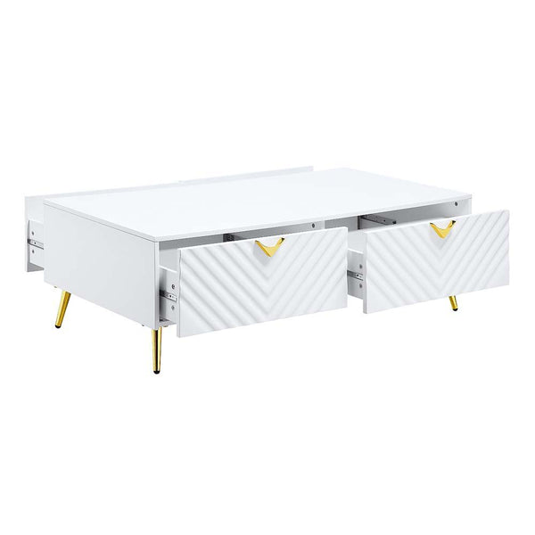 Gaines - Coffee Table - White High Gloss Finish