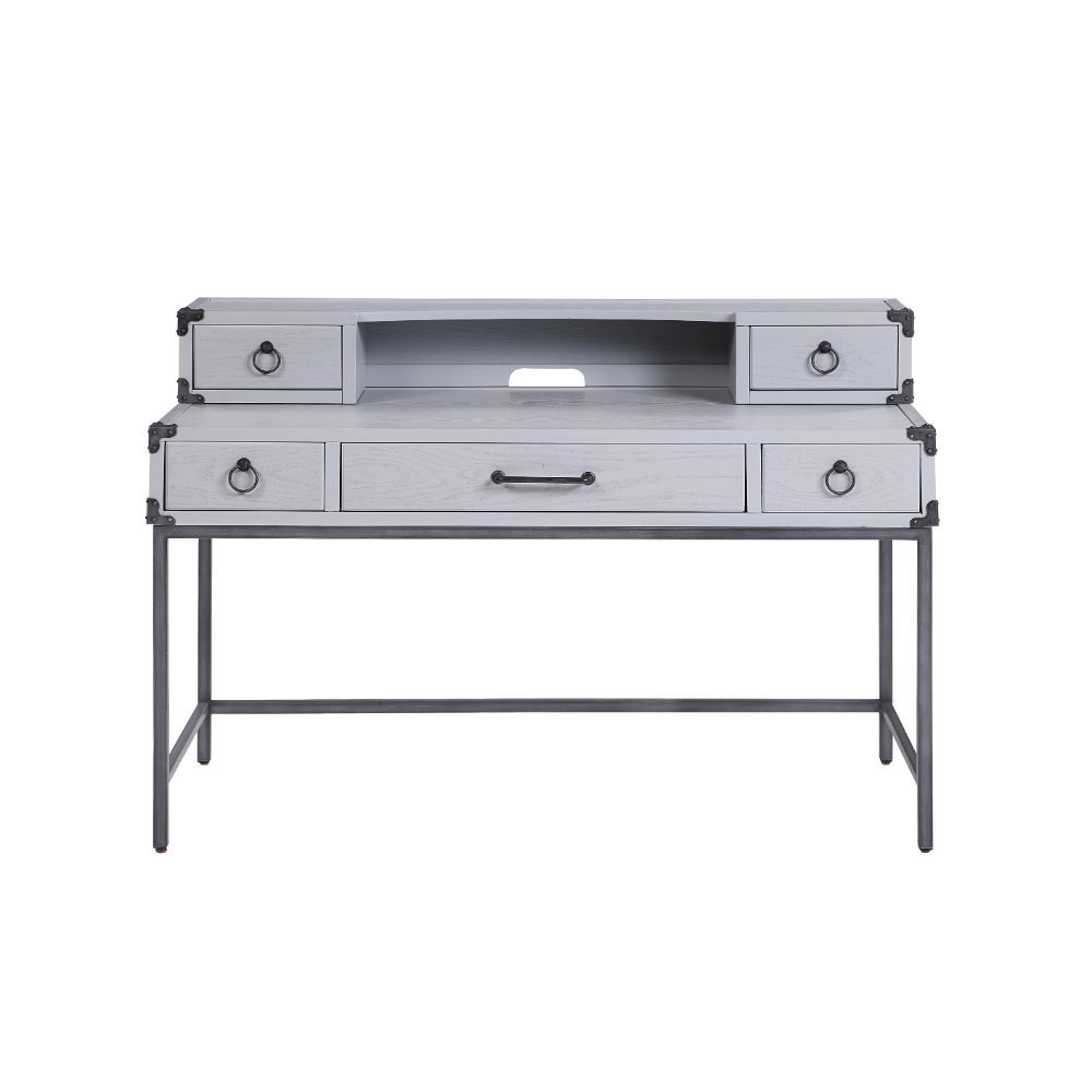 3 Drw Drawer: GLIDE) Side Metal, (Ball Bearing), DOVETAIL) English, Manual-Close, Hardware: Double Pull-Knobs CONSTRUCTION] Wooden Frame w/Metal Industrial Braces, Metal Straight Leg/Base (Pine & Poplar)<br/><br/><b>Product Features</b><ul><li>Case: 1Pc/1