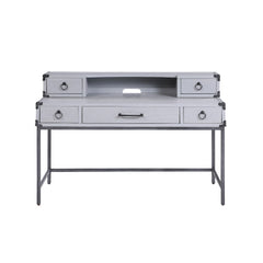 3 Drw Drawer: GLIDE) Side Metal, (Ball Bearing), DOVETAIL) English, Manual-Close, Hardware: Double Pull-Knobs CONSTRUCTION] Wooden Frame w/Metal Industrial Braces, Metal Straight Leg/Base (Pine & Poplar)<br/><br/><b>Product Features</b><ul><li>Case: 1Pc/1