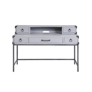 3 Drw Drawer: GLIDE) Side Metal, (Ball Bearing), DOVETAIL) English, Manual-Close, Hardware: Double Pull-Knobs CONSTRUCTION] Wooden Frame w/Metal Industrial Braces, Metal Straight Leg/Base (Pine & Poplar)<br/><br/><b>Product Features</b><ul><li>Case: 1Pc/1