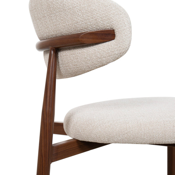 Royce - Side Chair With Metal Frame (Set of 2) - Beige / Walnut