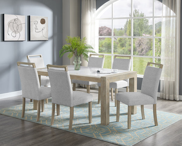 Dune - Genuine Marble Dining Table - White