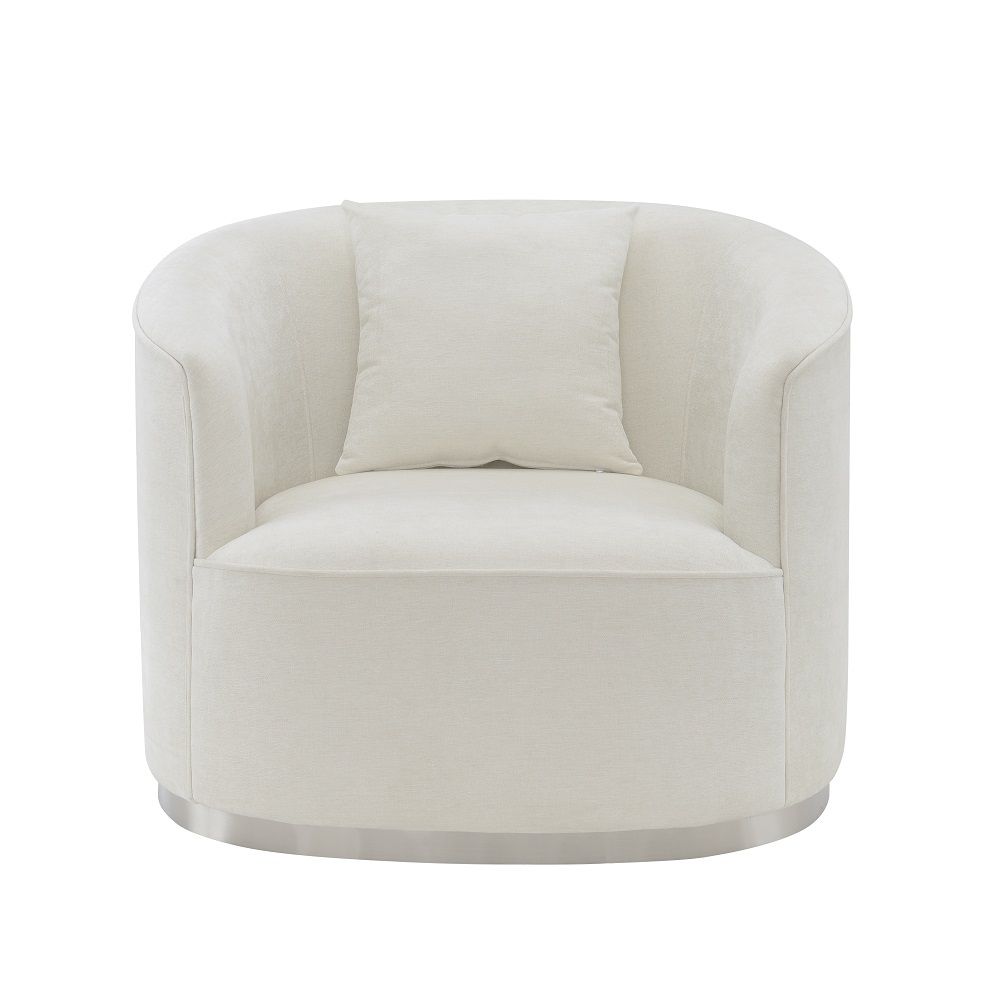 Seat Construction: Pocket Coil Tight Seat & Back Cushion Accent Pillow Included Wooden Inner Frame Metal Plate Legs